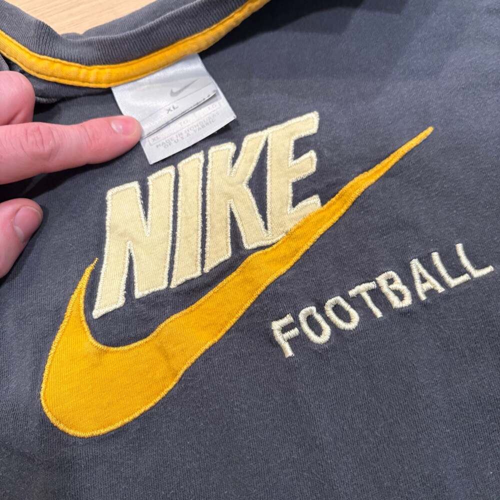 Vintage NIKE Football Long Sleeve Layered T Shirt Size Extra Large Rare